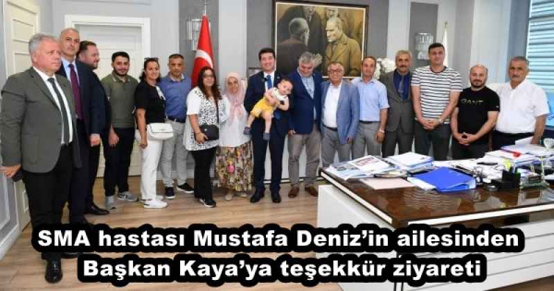 SMA hastası Mustafa Deniz’in ailesinden Başkan Kaya’ya teşekkür ziyareti