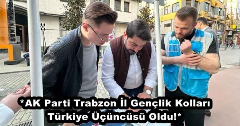 *AK Parti Trabzon İl Gençlik Kolları Türkiye Üçüncüsü Oldu!*