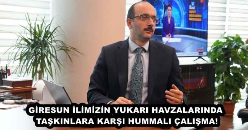 GİRESUN İLİMİZİN YUKARI HAVZALARINDA TAŞKINLARA KARŞI HUMMALI ÇALIŞMA!