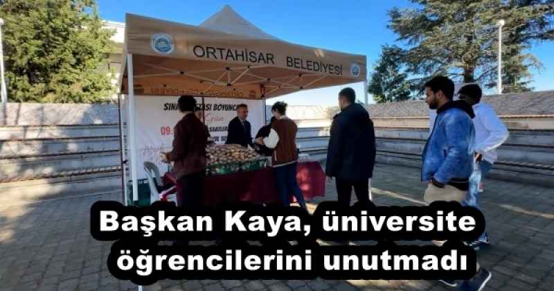 Başkan Kaya, üniversite öğrencilerini unutmadı