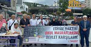 SP ORTAHİSAR İLÇE BAŞKANI BURAK TURHAN ''EĞİTİM HAKTIR OKUL MASRAFLARINI DEVLET KARŞILASIN''