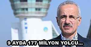 9 AYDA 177 MİLYON YOLCU…