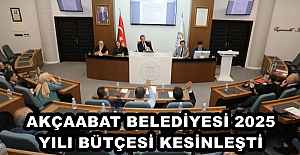 AKÇAABAT BELEDİYESİ 2025 YILI BÜTÇESİ KESİNLEŞTİ