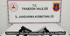 TRABZON'DA YAPILAN ARAMALARDA SİLAH ELE GEÇİRİLDİ