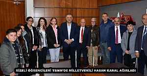 RİZELİ ÖĞRENCİLERİ TBMM’DE MİLLETVEKİLİ HASAN KARAL AĞIRLADI