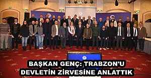 BAŞKAN GENÇ: TRABZON'U DEVLETİN ZİRVESİNE ANLATTIK