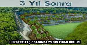 İKİZDERE TAŞ OCAĞINDA 29 BİN FİDAN DİKİLDİ