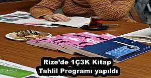 Rize’de 1Ç3K Kitap Tahlil Programı yapıldı