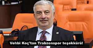 Vehbi Koç’tan Trabzonspor teşekkürü! 