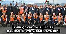 İZNİK ÇEVRE YOLU İLE 15 DAKİKALIK YOL 4 DAKİKAYA İNDİ