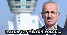 9 AYDA 177 MİLYON YOLCU…