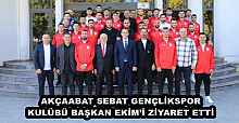 AKÇAABAT SEBAT GENÇLİKSPOR KULÜBÜ BAŞKAN EKİM’İ ZİYARET ETTİ