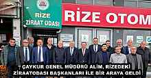 ÇAYKUR GENEL MÜDÜRÜ ALİM, RİZEDEKİ ZİRAAT ODASI BAŞKANLARI İLE BİR ARAYA GELDİ