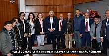 RİZELİ ÖĞRENCİLERİ TBMM’DE MİLLETVEKİLİ HASAN KARAL AĞIRLADI