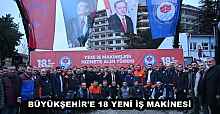 BÜYÜKŞEHİR'E 18 YENİ İŞ MAKİNESİ