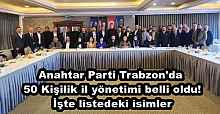 Anahtar Parti Trabzon'da 50 Kişilik il yönetimi belli oldu! İşte listedeki isimler