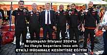 Büyükşehir İtfaiyesi 2024'te bu ilkeyle başarılara imza attı  ETKİLİ MÜDAHALE KESİNTİSİZ EĞİTİM