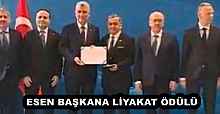 ESEN BAŞKANA LİYAKAT ÖDÜLÜ