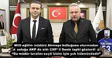 Milli eğitim müdürü Akmeşe koltuğuna oturmadan soluğu AKP de aldı CHP’ li Deniz tepki gösterdi “Bu müdür tarafını seçti bizim için yok hükmündedir” 