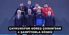 ÇAYKURSPOR GÜREŞ ÇORUM’DAN 4 ŞAMPİYONLA DÖNDÜ