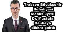Trabzon Büyükşehir Belediyesi Meclis üyesi Dr. Mustafa Çankaya dikkat çekti: